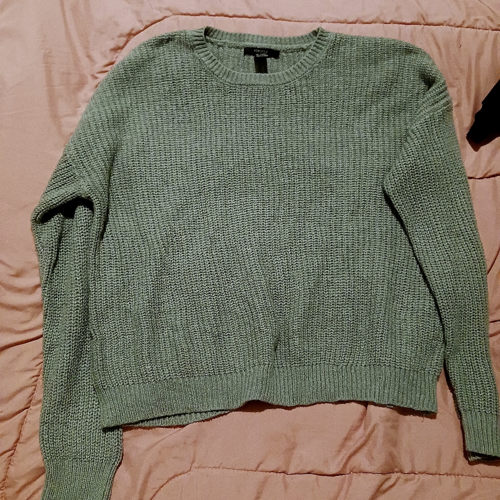 Green aqua colored sweater